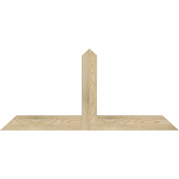 Ekena Millwork Portland Rough Sawn Timber Gable Bracket, Douglas Fir, 48"W x 22"H x 2"D x 4"F, 11/12 Pitch GBW048X22X0204POR00RDF - main